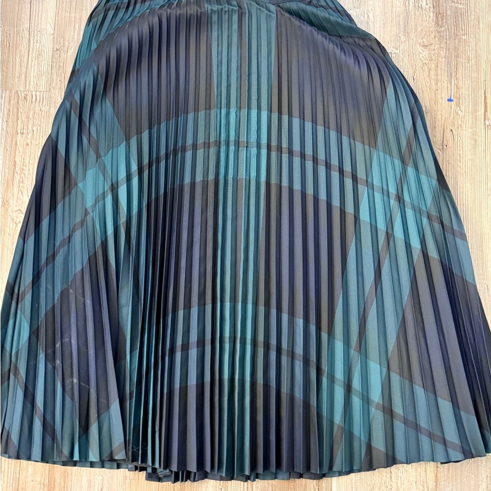 Talbots Teal and Black A-Line Skirt